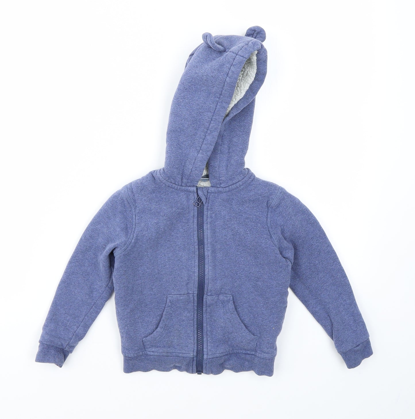 M&S Boys Blue   Full Zip Hoodie Size 3-4 Years