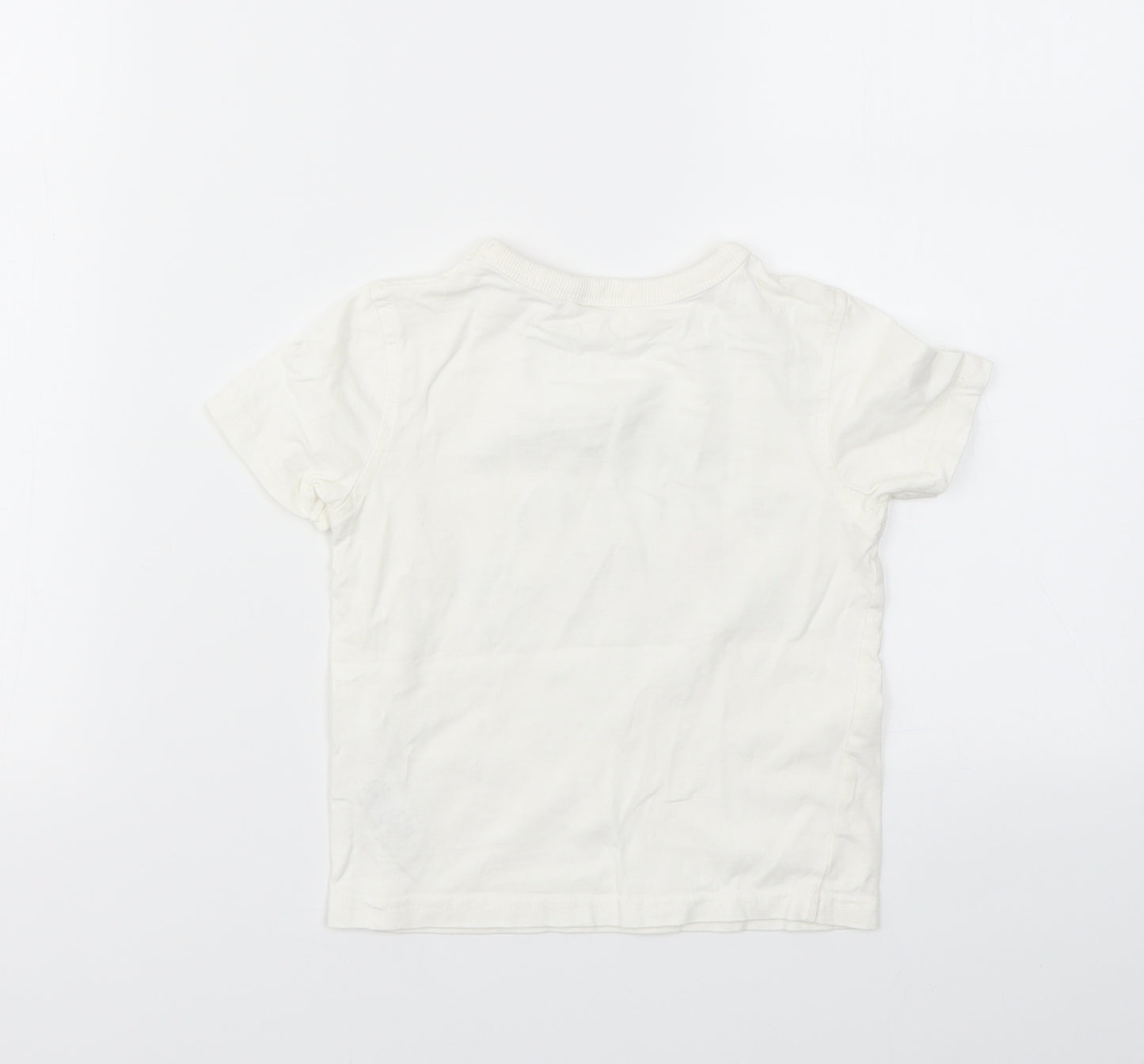 George Baby Ivory Animal Print  Basic T-Shirt Size 12-18 Months