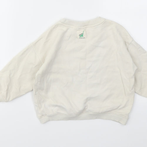 Zara Boys Ivory Geometric  Pullover Jumper Size 24 Months