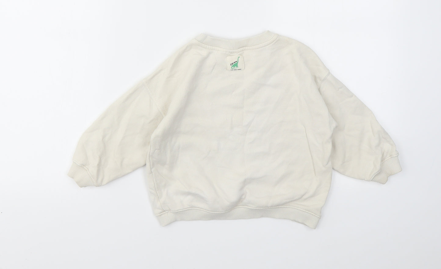 Zara Boys Ivory Geometric  Pullover Jumper Size 24 Months