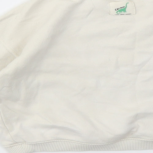 Zara Boys Ivory Geometric  Pullover Jumper Size 24 Months