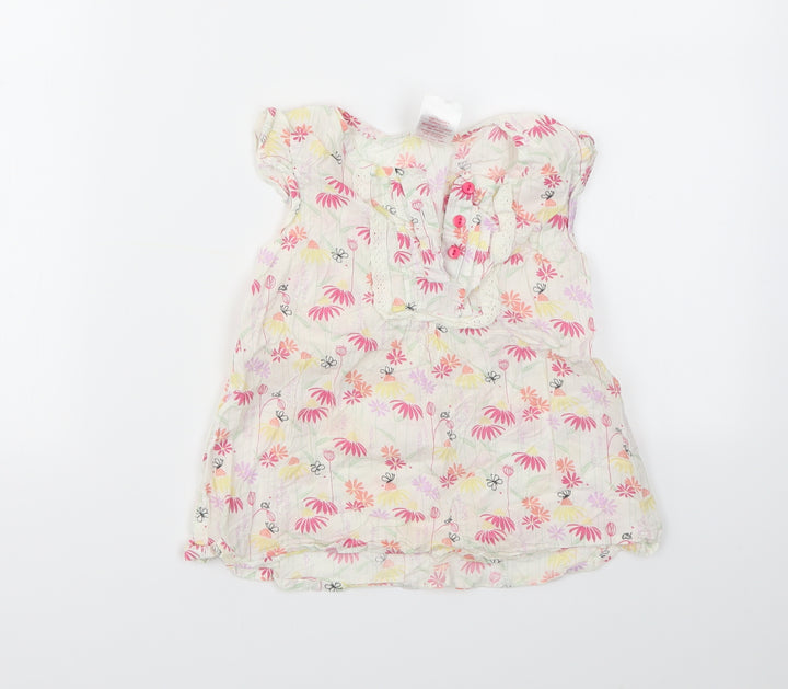Evie Angel Girls Multicoloured Floral Basic T-Shirt Size 6 Years