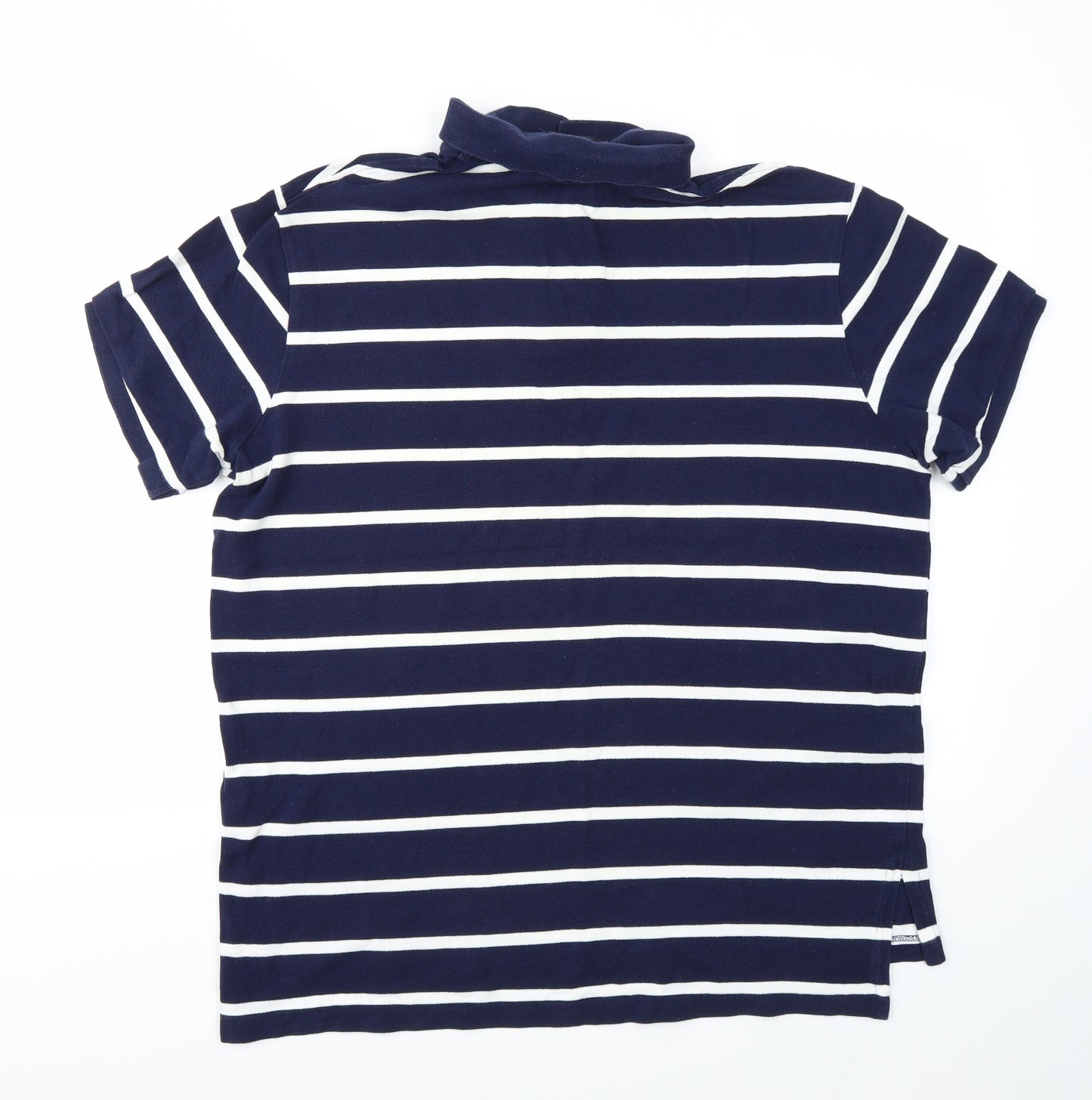 Ralph Lauren Mens Blue Striped   Polo Size XL