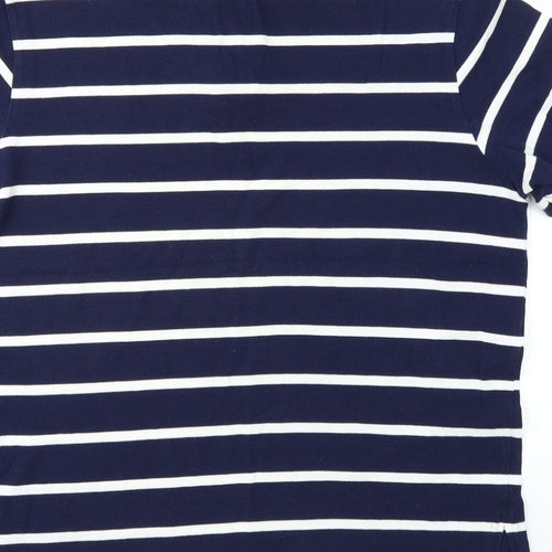 Ralph Lauren Mens Blue Striped   Polo Size XL
