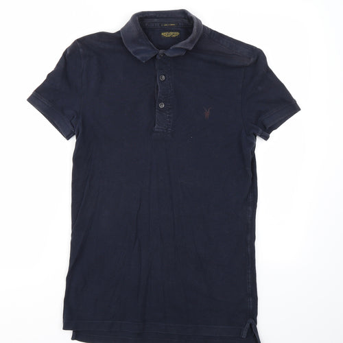 Preworn Mens Blue Houndstooth   Polo Size XS
