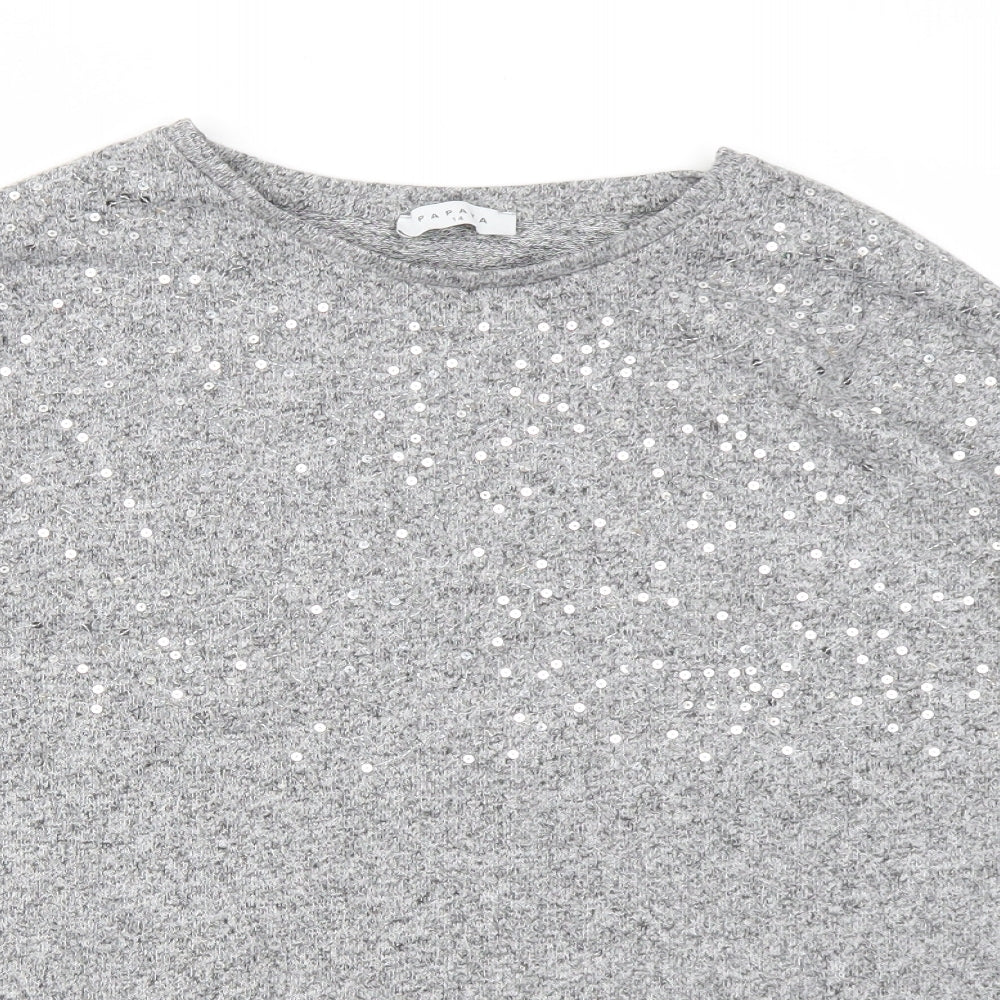 Papaya Womens Grey   Pullover Jumper Size 14