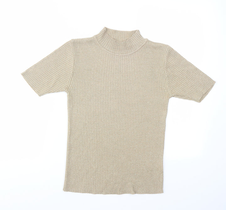 Bonmarché Womens Gold Basic T-Shirt Size S