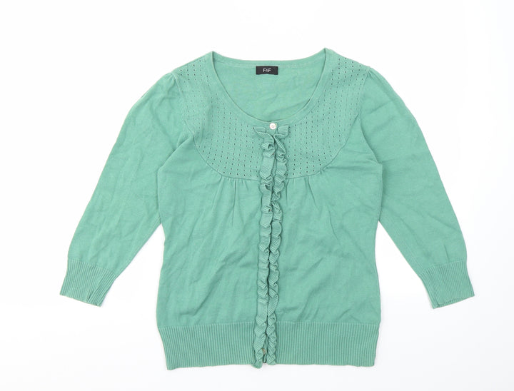 F&F Womens Green Pullover Jumper Size 10
