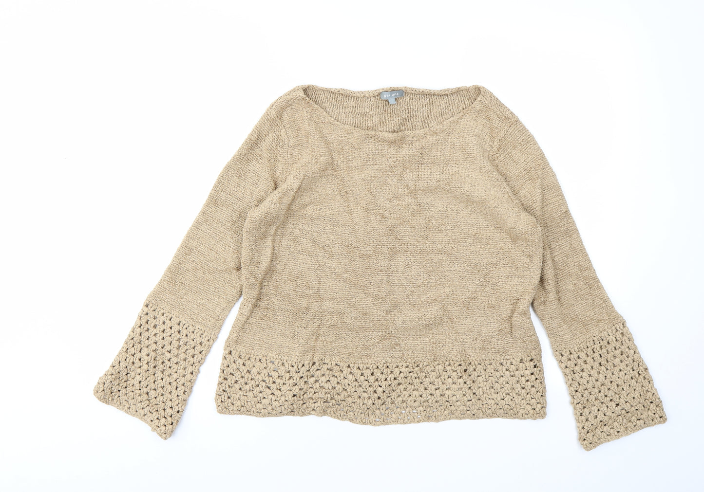 M&S Womens Beige   Pullover Jumper Size L