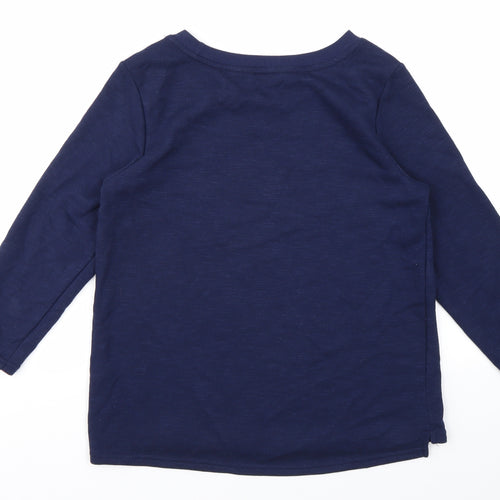 WULILUU Girls Blue Geometric  Pullover Jumper Size XS