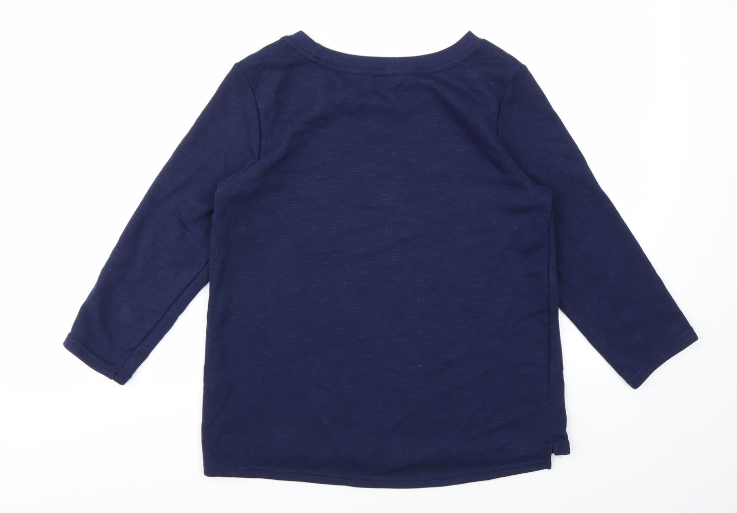 WULILUU Girls Blue Geometric  Pullover Jumper Size XS