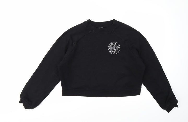 Preworn Womens Black Geometric  Pullover Sweatshirt Size M