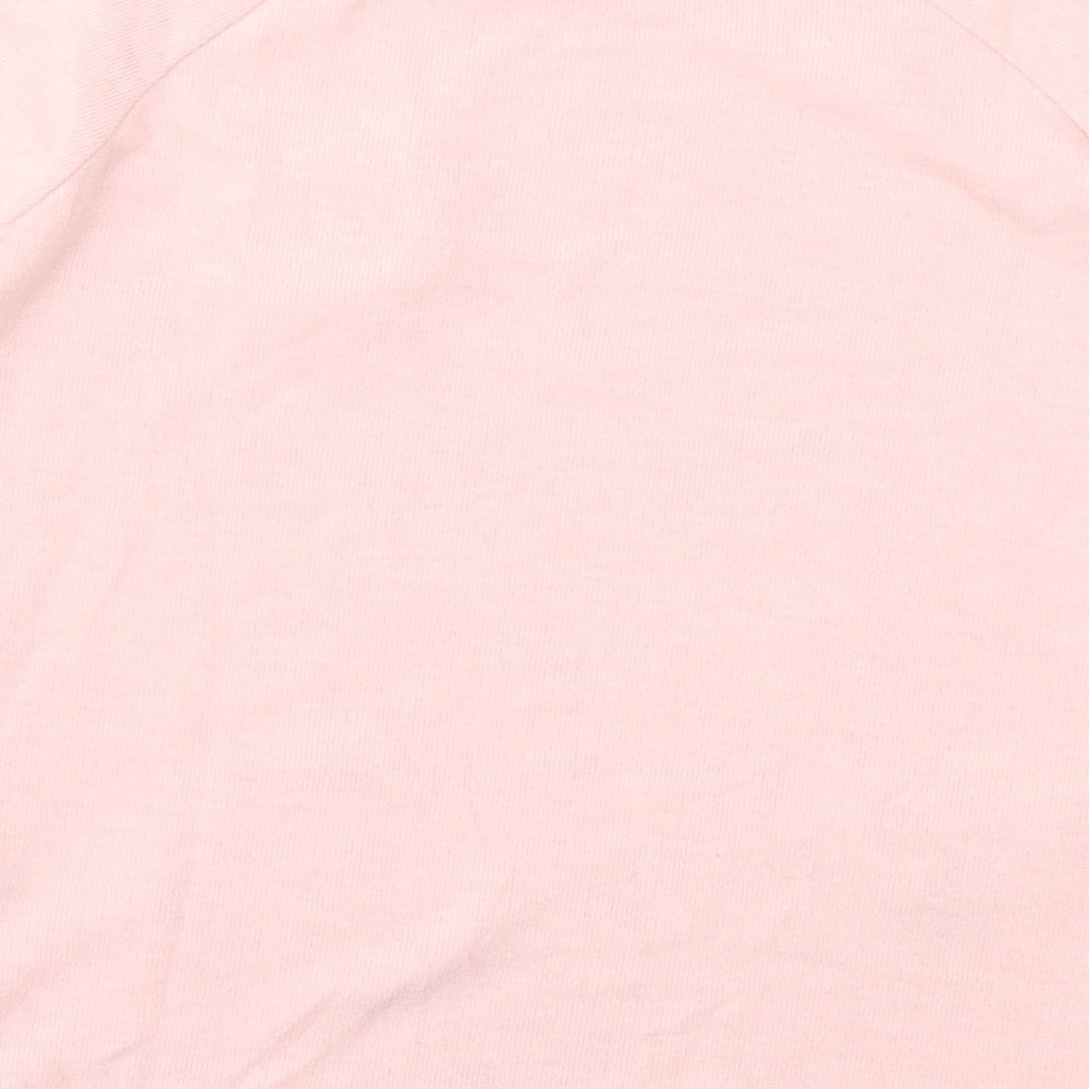 PREWORN  Girls Pink Animal Print  Basic T-Shirt Size S