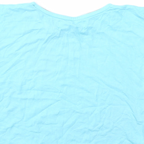 PINAPLE Girls Blue Geometric  Basic T-Shirt Size 7-8 Years