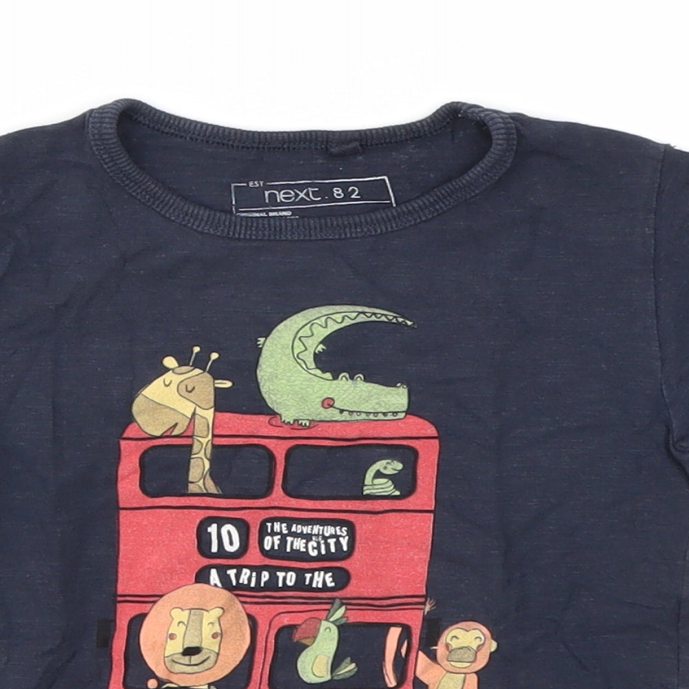 NEXT Boys Blue Geometric  Basic T-Shirt Size 2-3 Years