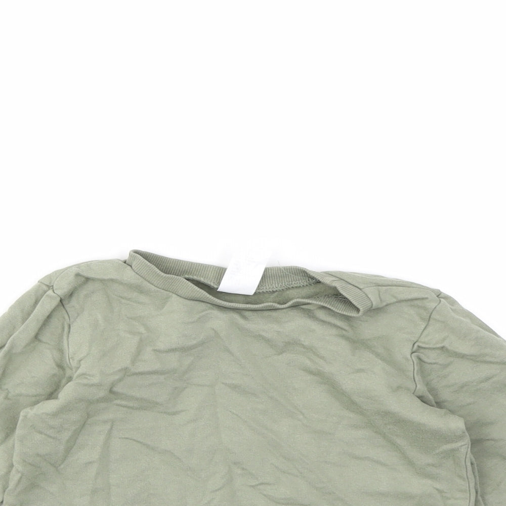 H&M  Boys Green   Pullover Sweatshirt Size 2-3 Years