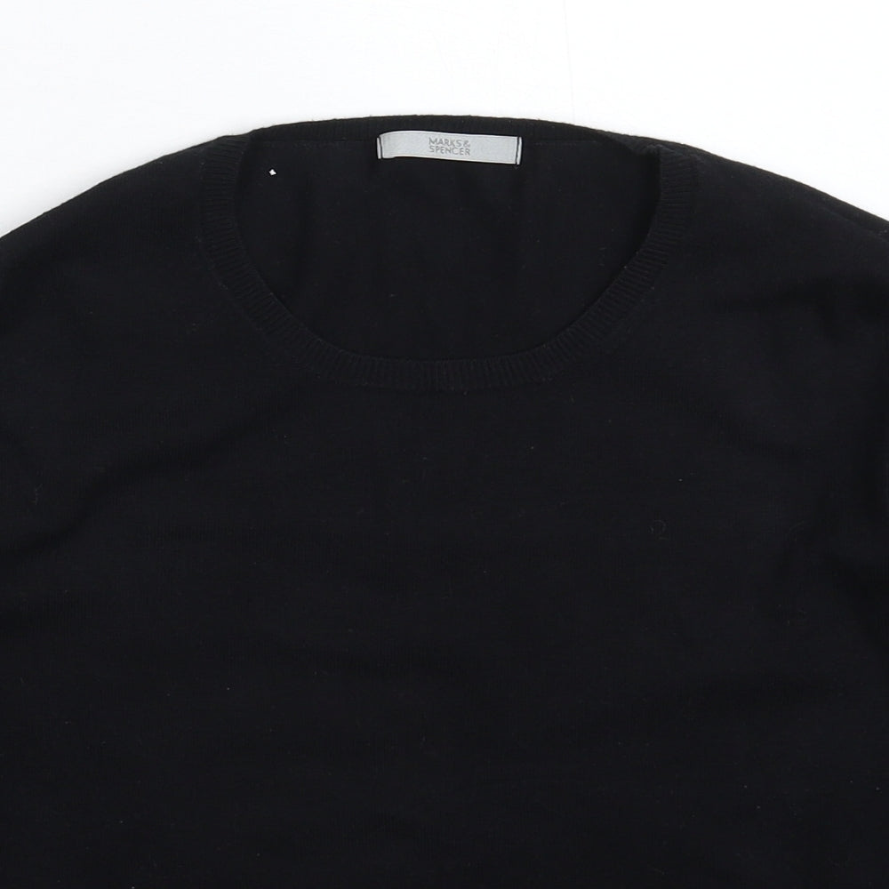 Marks and Spencer Womens Black  Knit Pullover Jumper Size 14