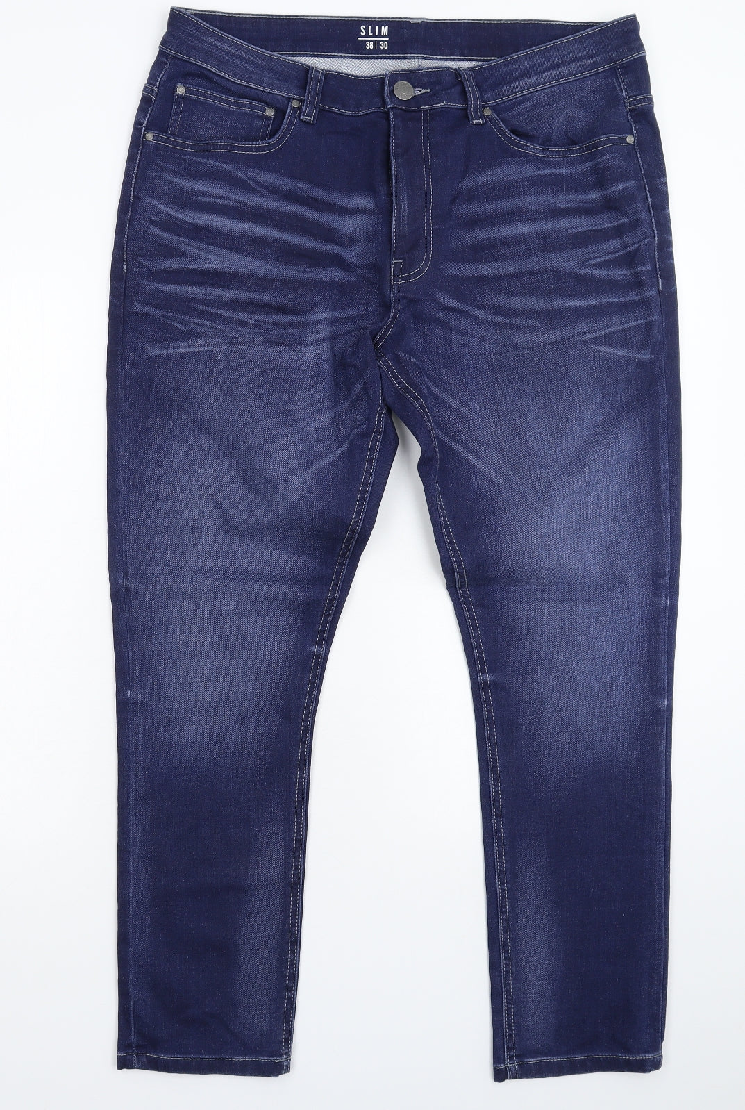 George Mens Blue  Denim Tapered Jeans Size 38 L30 in