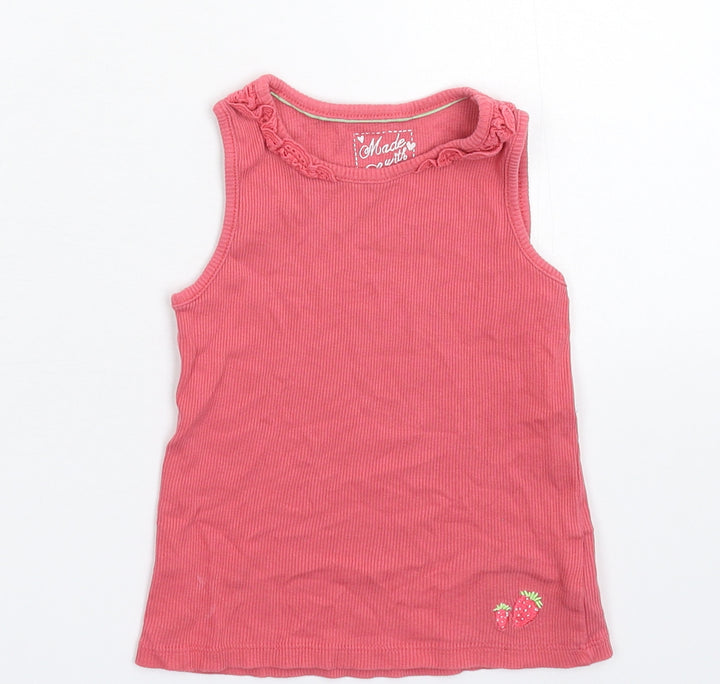 Merc Girls Pink Basic Tank Size 3-4 Years