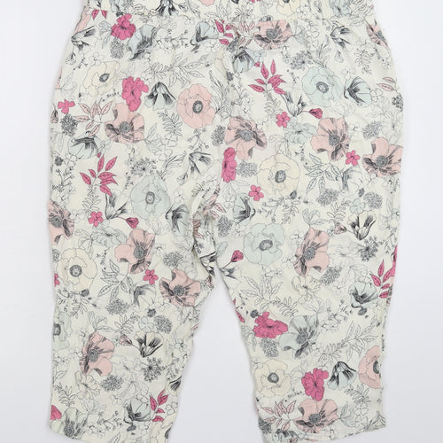 Per Una Womens White Floral  Bermuda Shorts Size 14