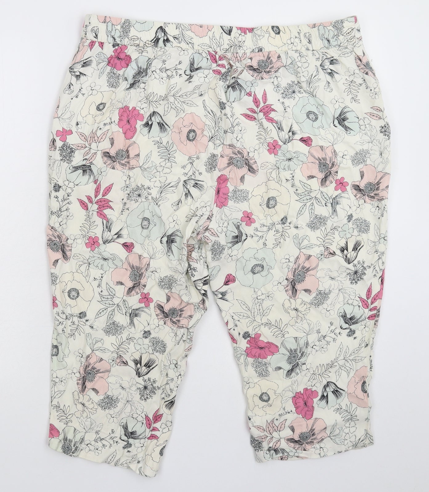 Per Una Womens White Floral  Bermuda Shorts Size 14