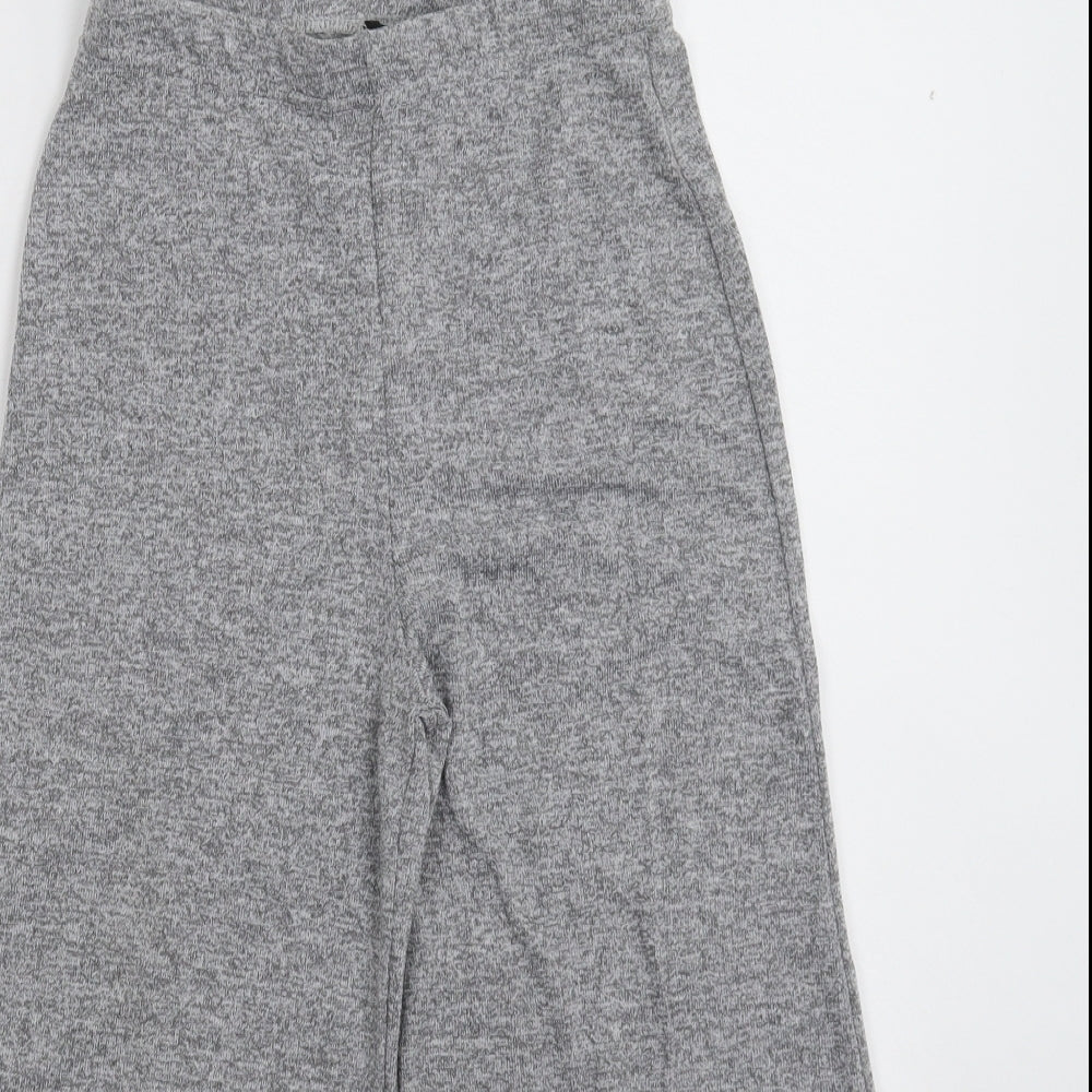 Boohoo Womens Grey   Cropped Trousers Size 6 L20 in