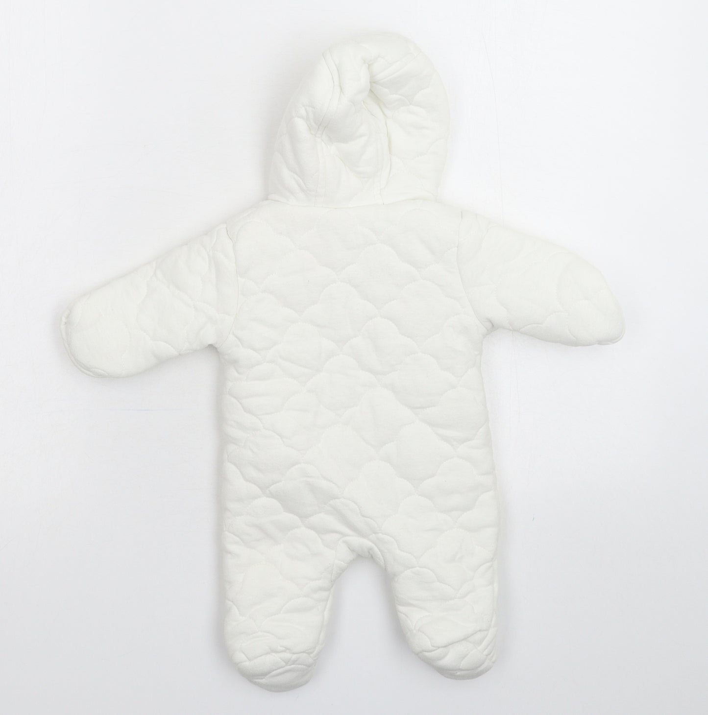 George Baby White   Coverall One-Piece Size Newborn