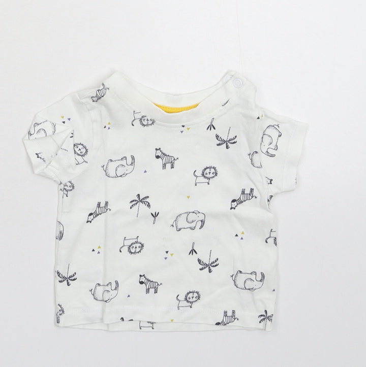 Matalan Baby White Basic T-Shirt Size 0-3 Months