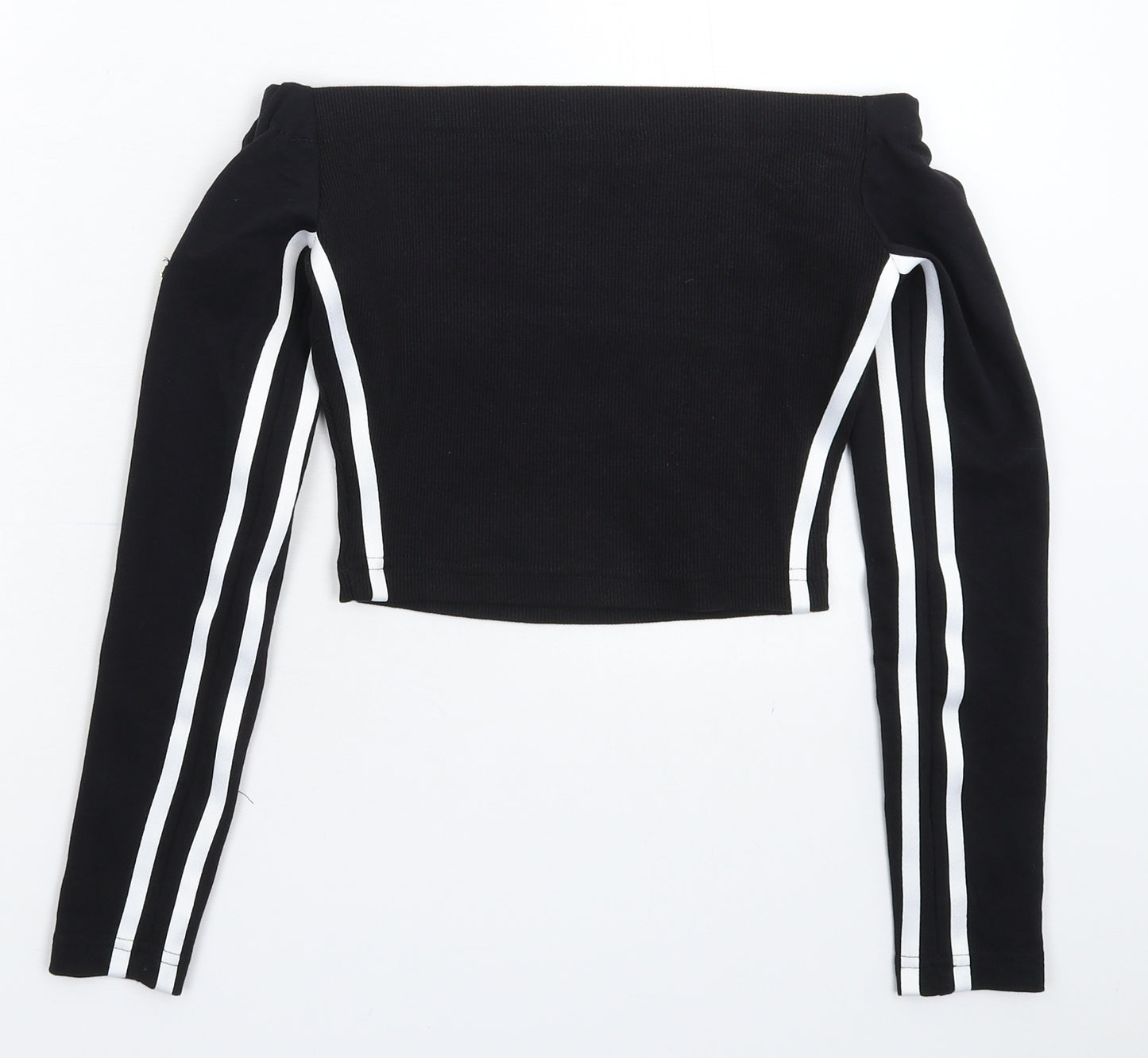 La Coca Womens Black   Cropped T-Shirt Size 12