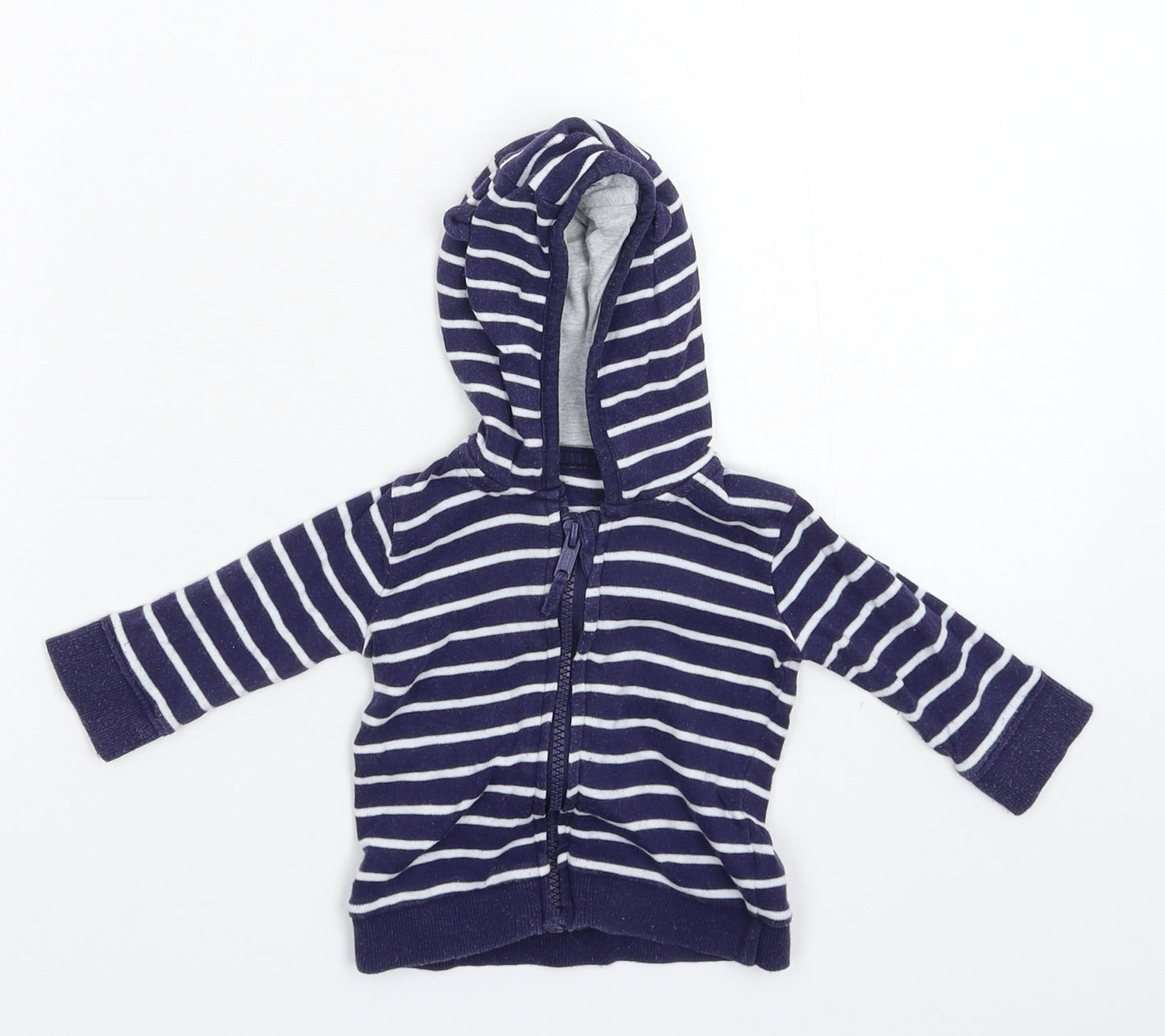 George Baby Blue Striped  Jacket  Size 0-3 Months