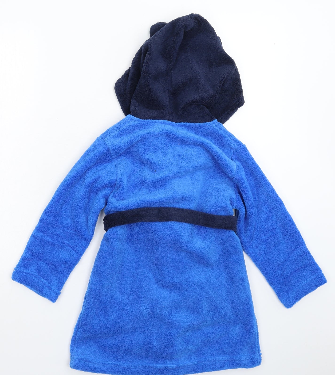 Disney Boys Blue Solid Fleece  Robe Size 6 Years