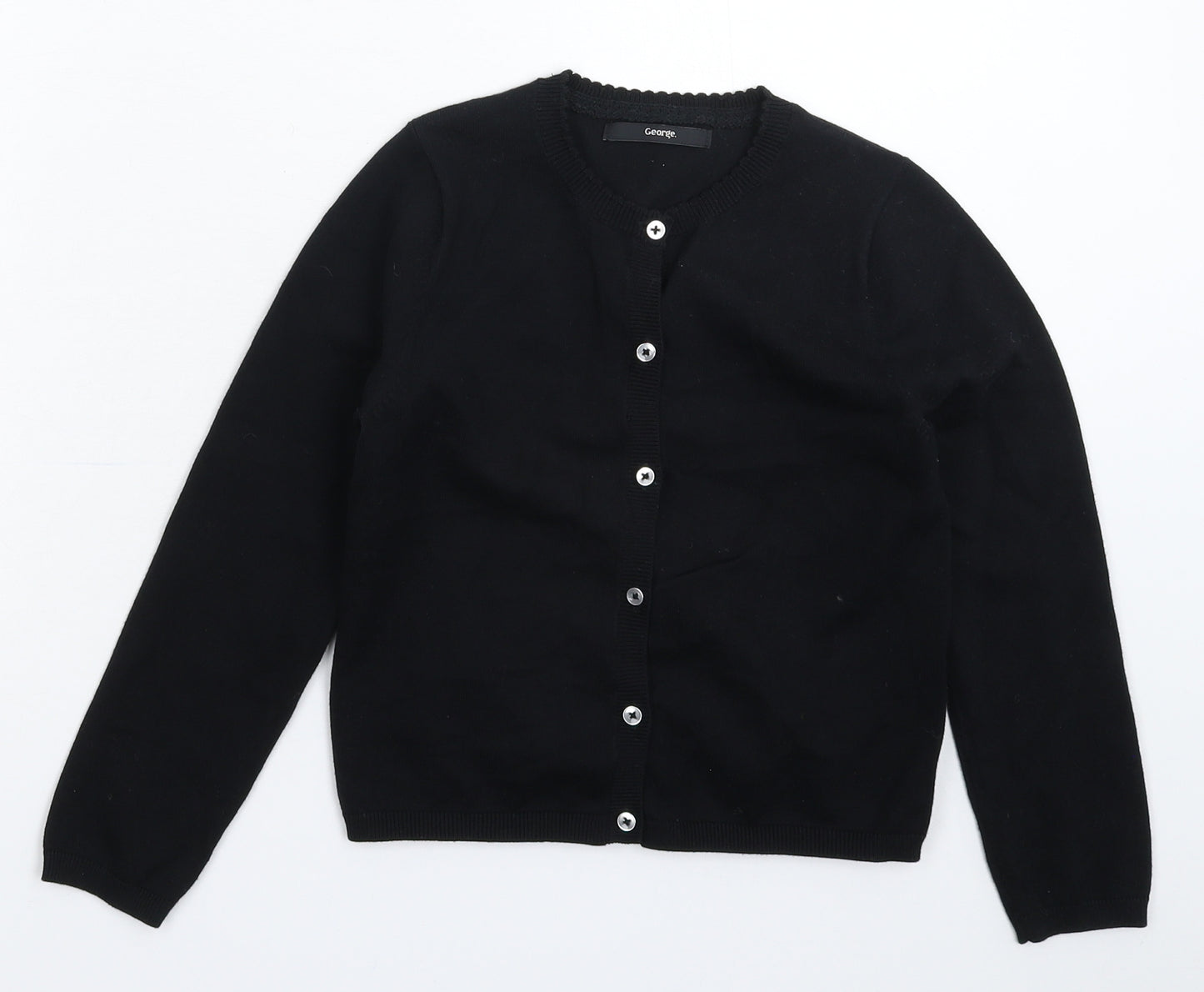 George Girls Black  Knit Pullover Jumper Size 7-8 Years
