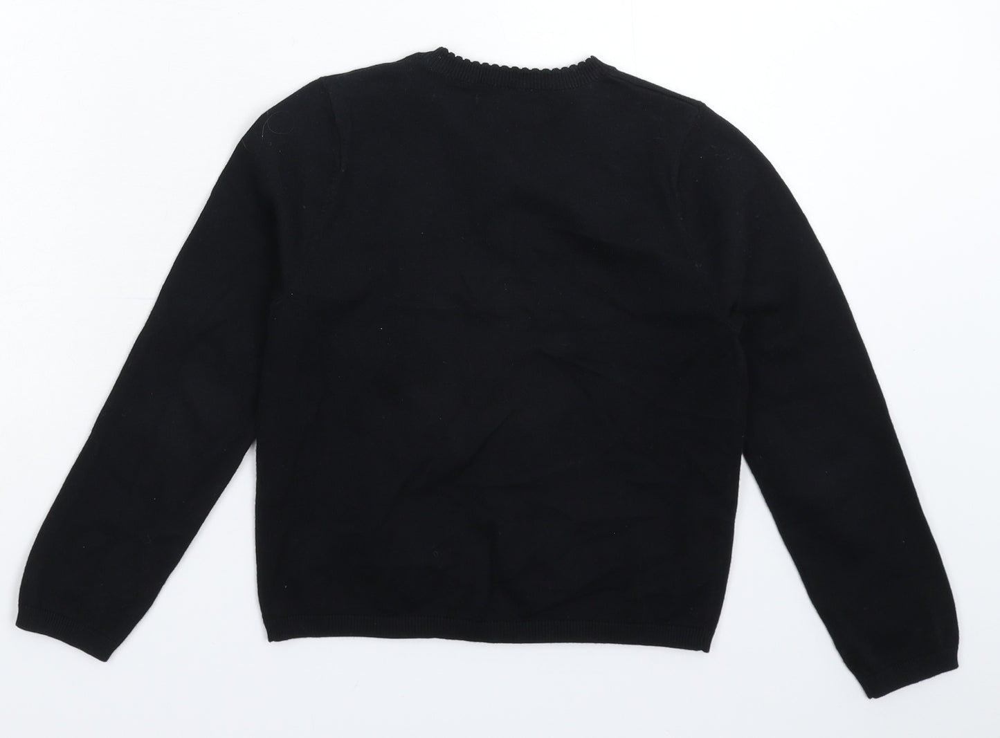 George Girls Black  Knit Pullover Jumper Size 7-8 Years