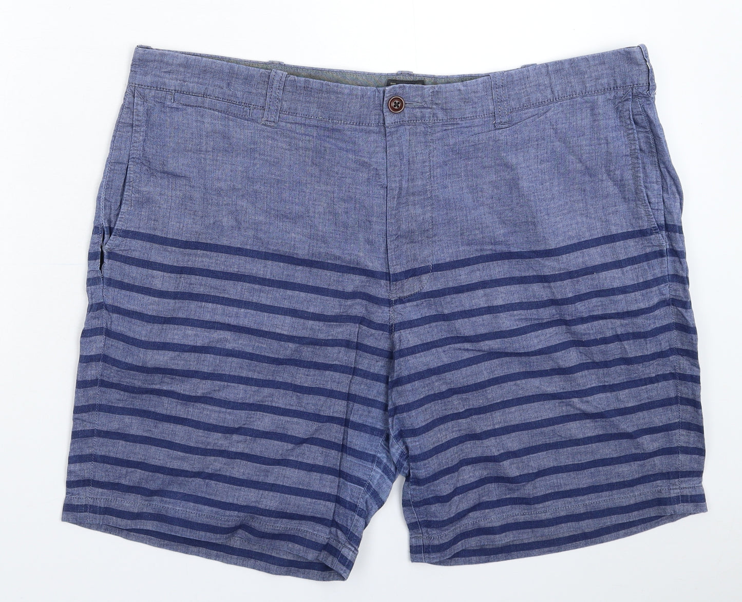 J.CREW Mens Blue Striped  Chino Shorts Size 40