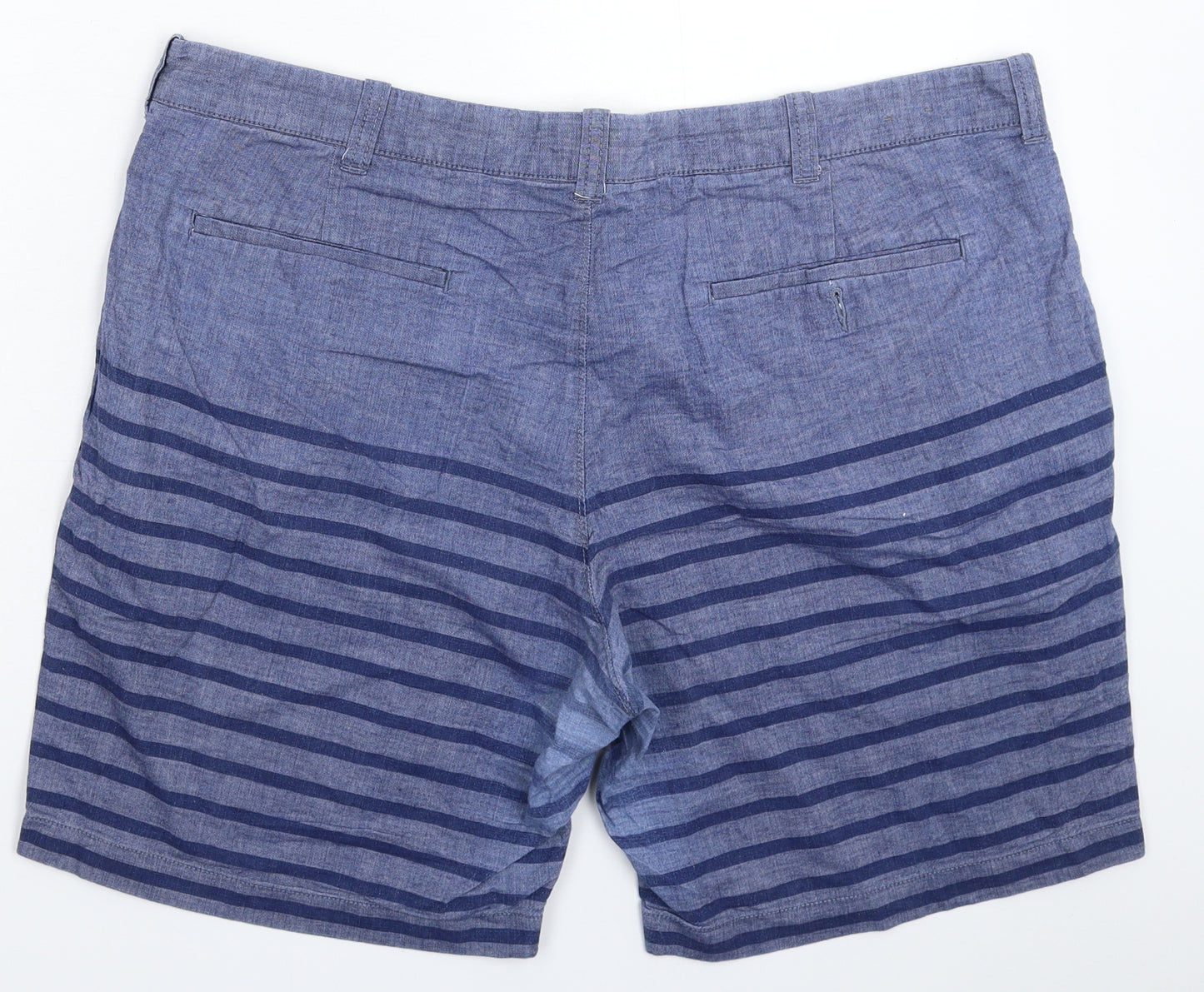 J.CREW Mens Blue Striped  Chino Shorts Size 40