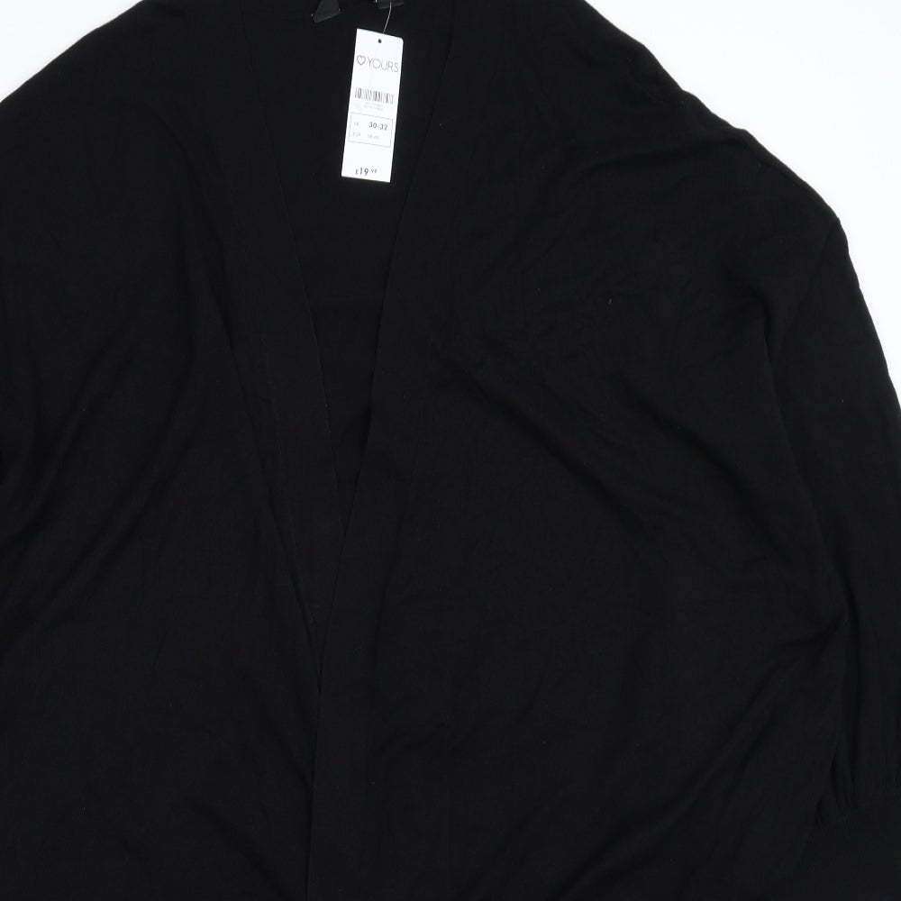 Yours Womens Black  Knit Cardigan Jumper Size 32