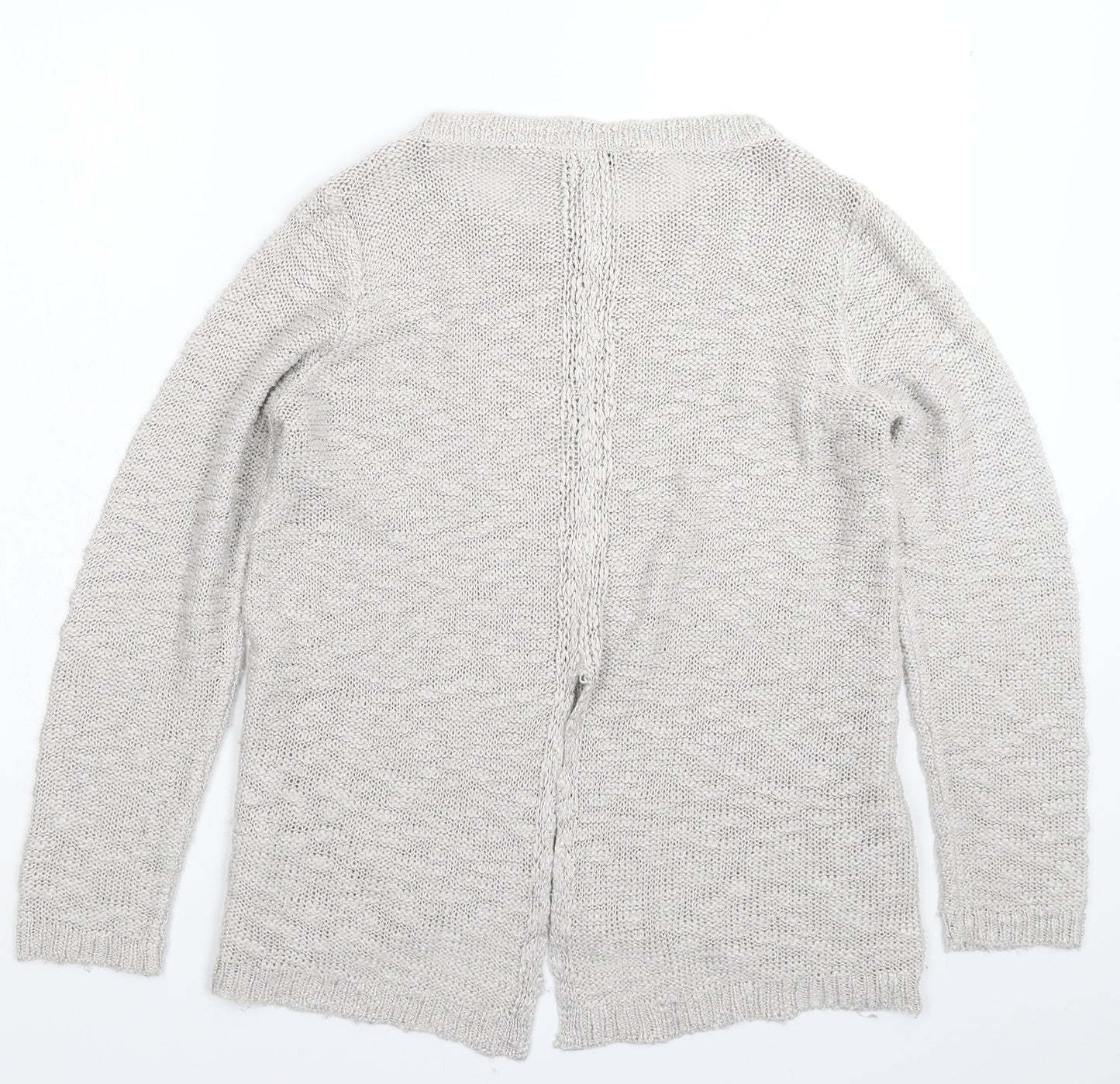 Peacocks Womens Silver  Knit Pullover Jumper Size 14
