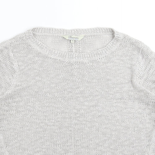 Peacocks Womens Silver  Knit Pullover Jumper Size 14