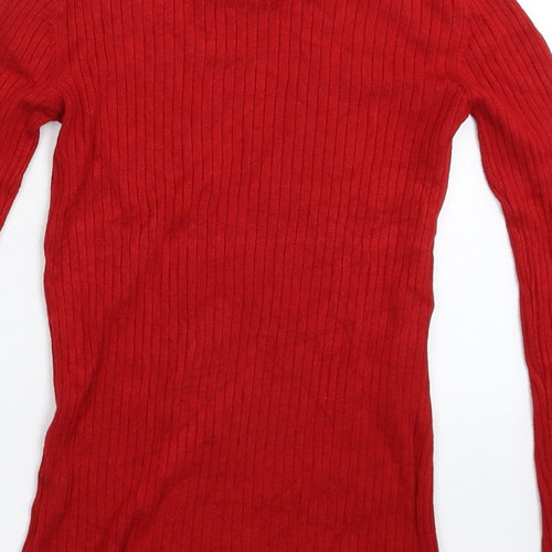 River Island Womens Red  Knit Pullover Jumper Size 12