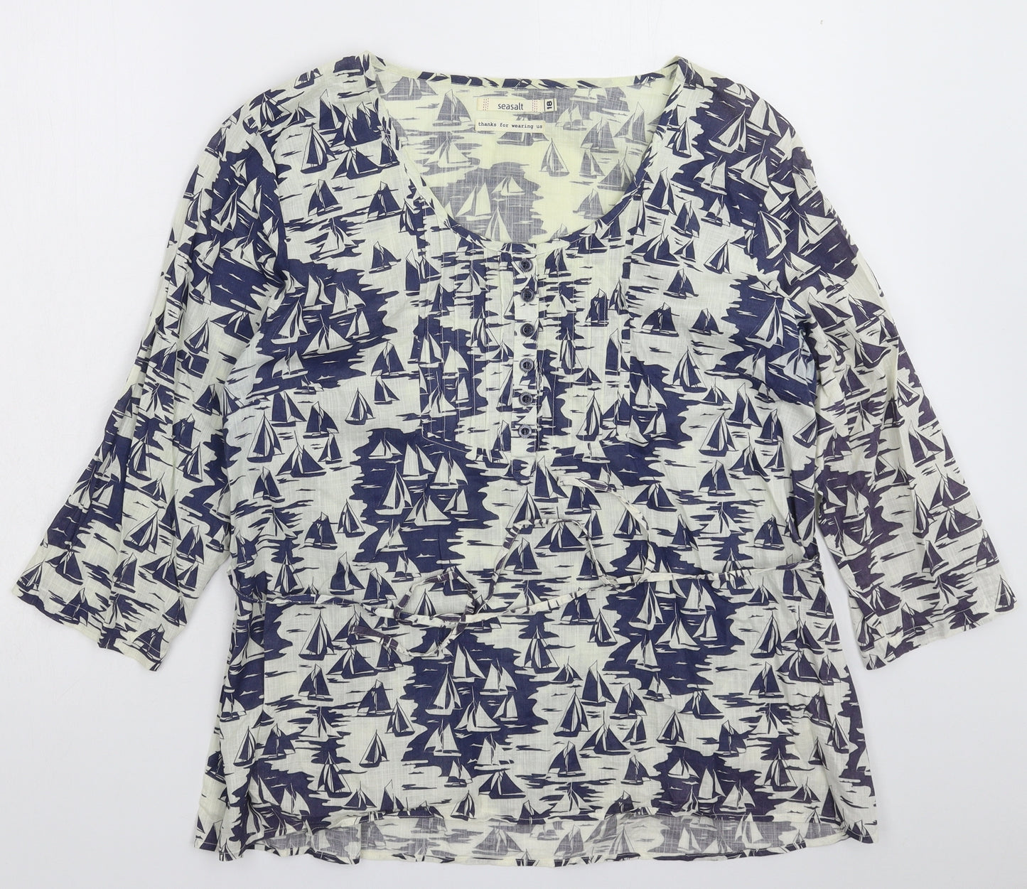 Seasalt Womens Multicoloured   Basic Blouse Size 18