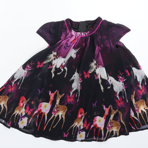 Ted Baker Girls Black   Fit & Flare  Size 18-24 Months