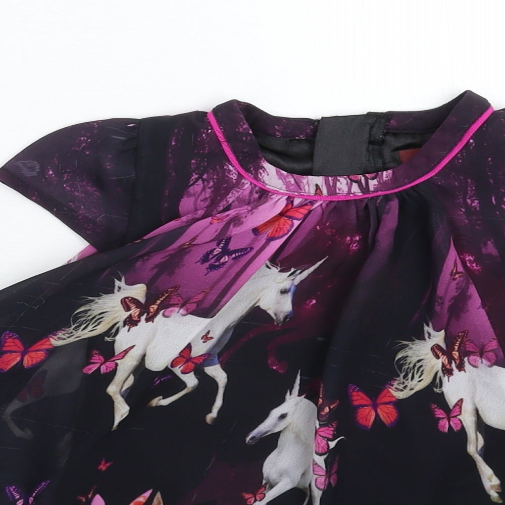 Ted Baker Girls Black   Fit & Flare  Size 18-24 Months