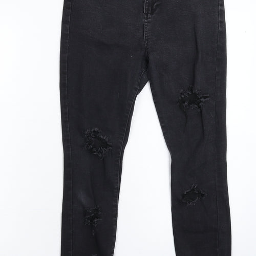 Denim 365 Womens Black  Denim Jegging Jeans Size 10 L26 in