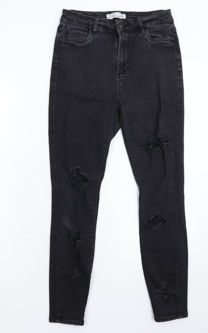 Denim 365 Womens Black  Denim Jegging Jeans Size 10 L26 in