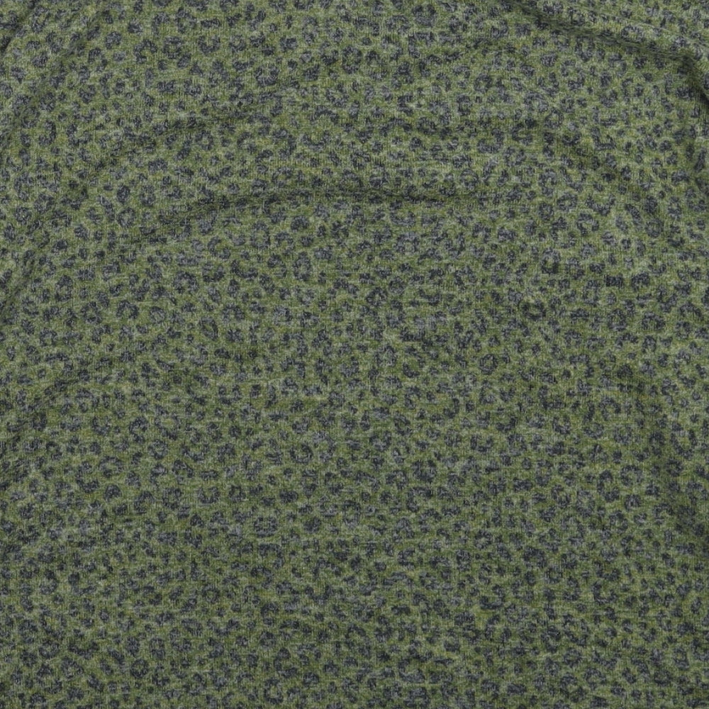 Dorothy Perkins Womens Green Animal Print  Basic T-Shirt Size 18