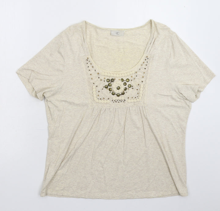 Country Casuals Womens Grey Basic T-Shirt Size XL