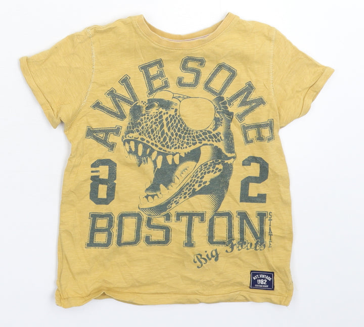 NEXT Boys Yellow Basic T-Shirt Size 5 Years