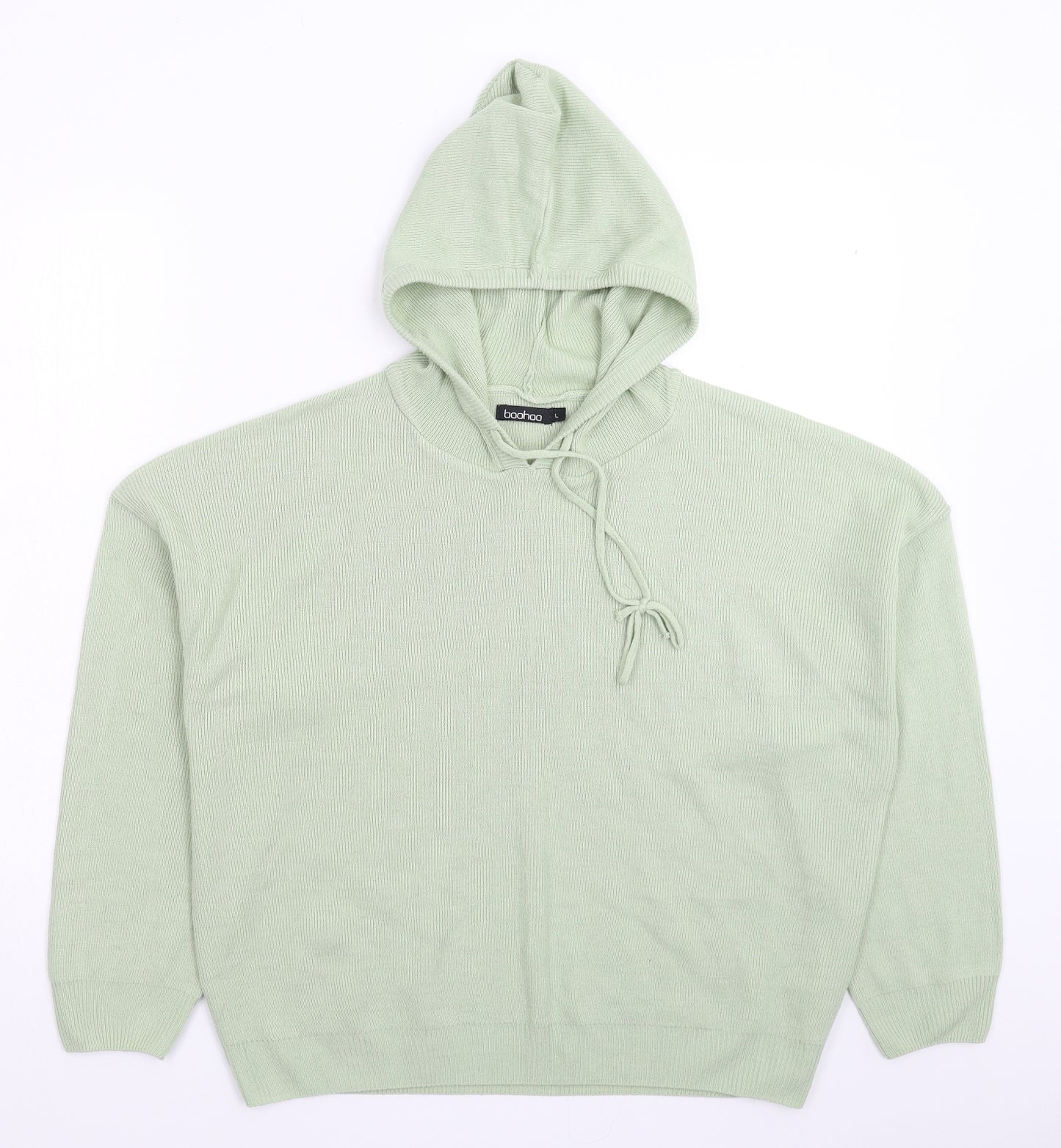 Boohoo Womens Green  Knit Pullover Jumper Size L