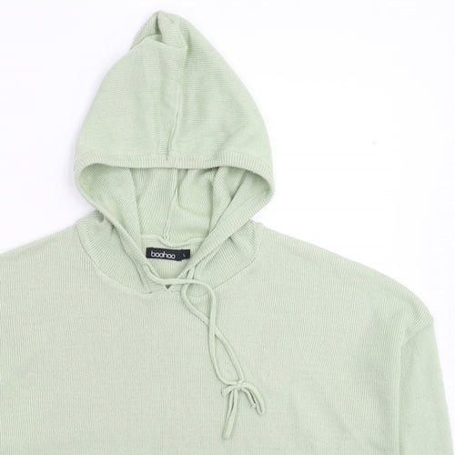 Boohoo Womens Green  Knit Pullover Jumper Size L