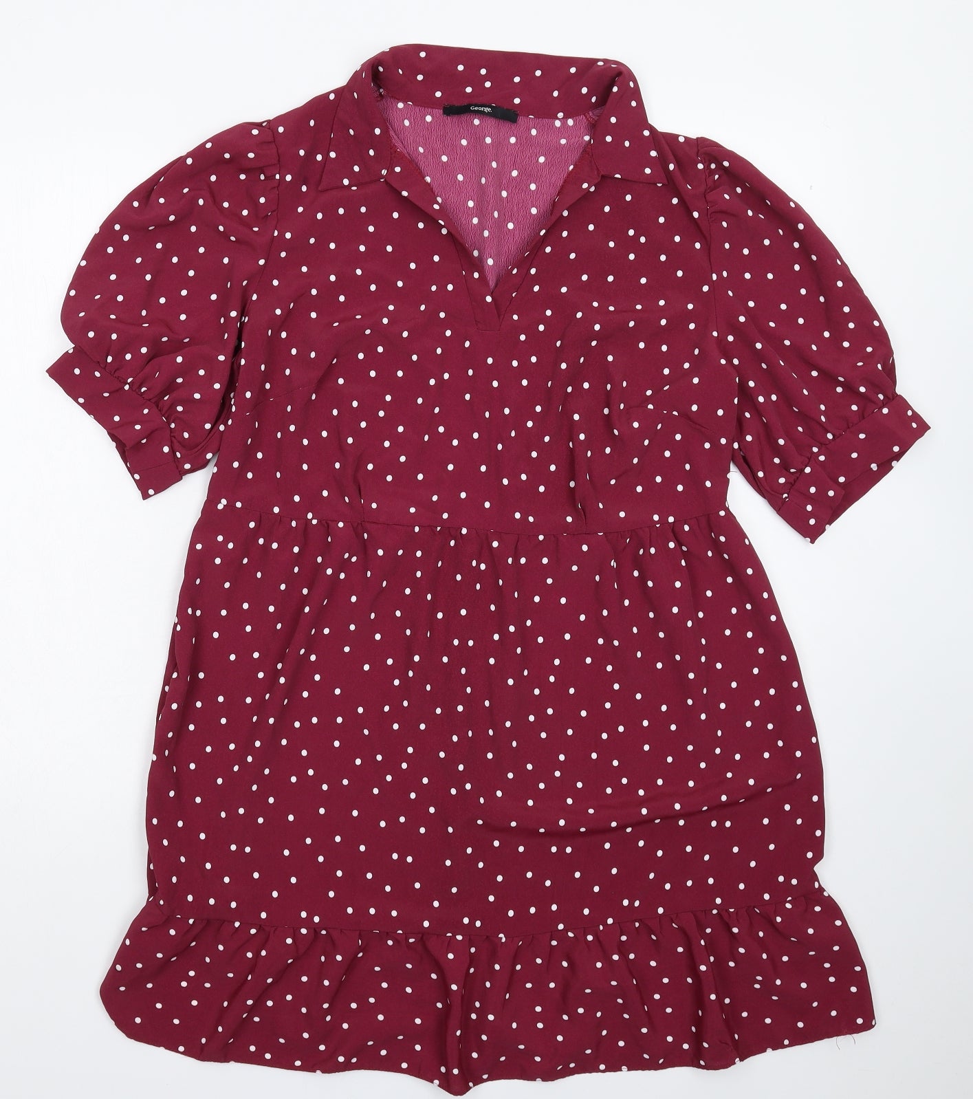 George Womens Purple Polka Dot  Mini  Size 12